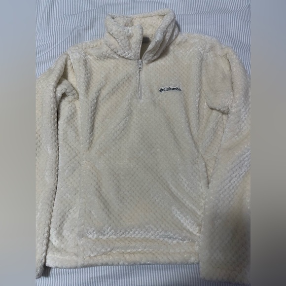 Columbia Tops - quarter zip white columbia